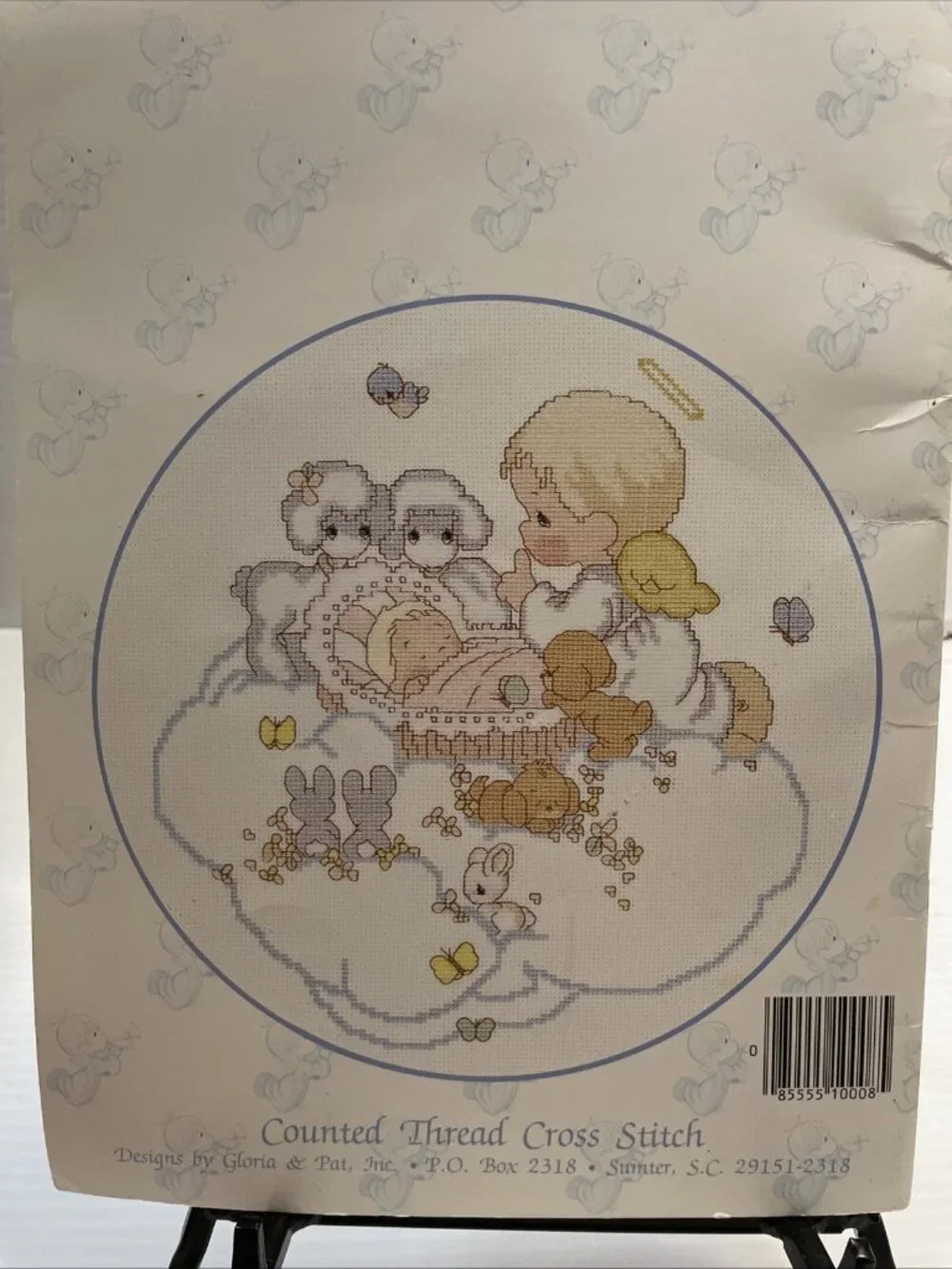 Precious Moments Counted Cross Stitch Baby Book PM-8 Gloria & Pat - VGUC